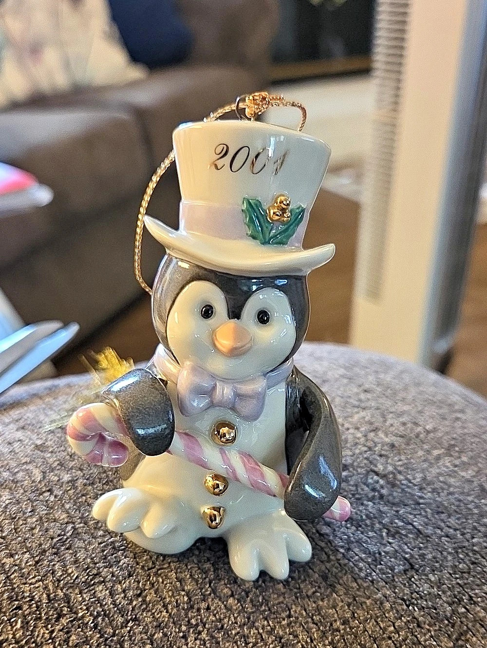 Lenox Chilly Chap 2001 Annual Penguin Ornament Porcelain Penguin Ornament NIB